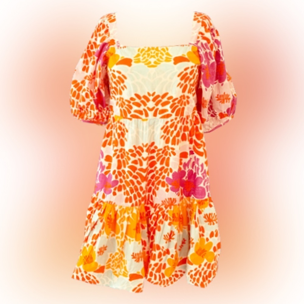 Oliphant TUCKERNUCK Bubble Skirt Mini, Antigua Orange (D6) - Picture 4 of 10